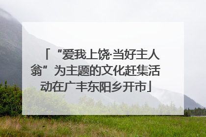 “爱我上饶·当好主人翁”为主题的文化赶集活动在广丰东阳乡开市