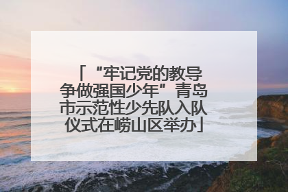 “牢记党的教导 争做强国少年”青岛市示范性少先队入队仪式在崂山区举办