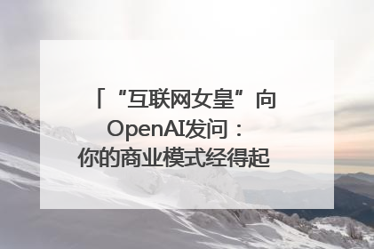 “互联网女皇”向OpenAI发问：你的商业模式经得起价格战考验么？