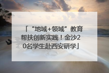“地域+领域”教育帮扶创新实践！金沙20名学生赴西安研学