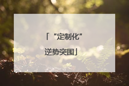 “定制化” 逆势突围