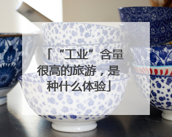 “工业”含量很高的旅游，是种什么体验