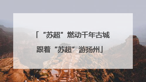 “苏超”燃动千年古城 跟着“苏超”游扬州
