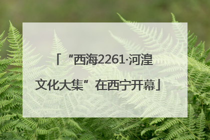 “西海2261·河湟文化大集”在西宁开幕