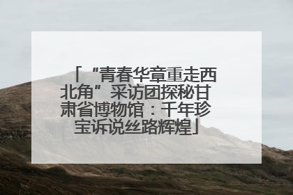 “青春华章重走西北角”采访团探秘甘肃省博物馆：千年珍宝诉说丝路辉煌