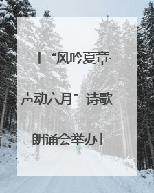 “风吟夏章·声动六月”诗歌朗诵会举办