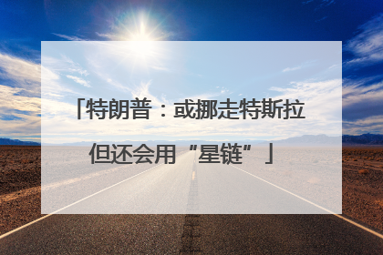特朗普：或挪走特斯拉 但还会用“星链”