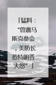 猛料：“曾邀马斯克参会，美防长惹特朗普大怒”