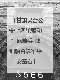 甘肃灵台公安“四轮驱动”砺精兵 战训融合筑牢平安基石