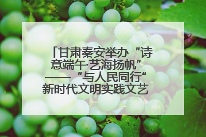 甘肃秦安举办“诗意端午·艺海扬帆”——“与人民同行”新时代文明实践文艺志愿服务活动