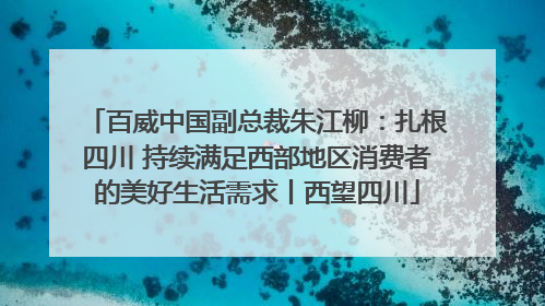 百威中国副总裁朱江柳：扎根四川 持续满足西部地区消费者的美好生活需求丨西望四川