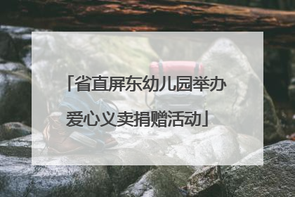 省直屏东幼儿园举办爱心义卖捐赠活动