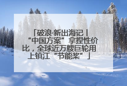 破浪·新出海记丨 “中国方案”拿捏性价比，全球近万艘巨轮用上镇江“节能桨”