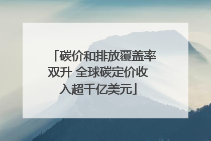 碳价和排放覆盖率双升 全球碳定价收入超千亿美元