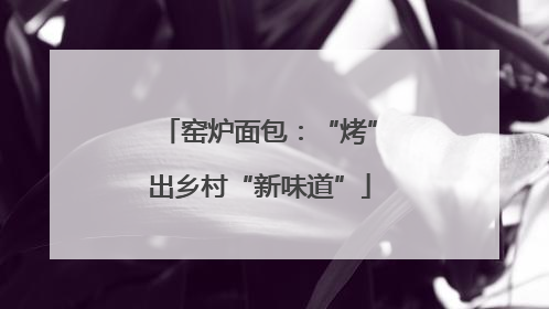 窑炉面包：“烤”出乡村“新味道”