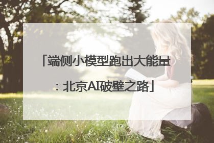 端侧小模型跑出大能量：北京AI破壁之路