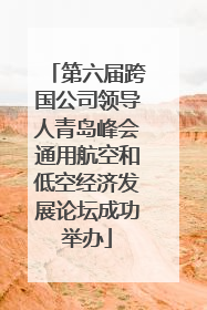 第六届跨国公司领导人青岛峰会通用航空和低空经济发展论坛成功举办