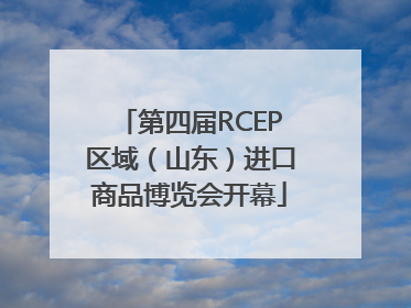 第四届RCEP区域（山东）进口商品博览会开幕