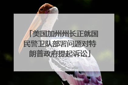 美国加州州长正就国民警卫队部署问题对特朗普政府提起诉讼