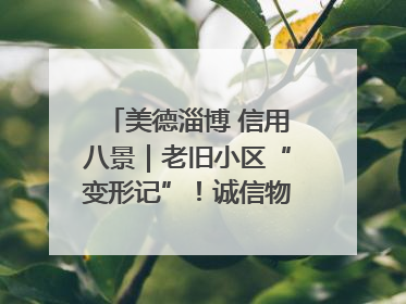 美德淄博 信用八景｜老旧小区“变形记”！诚信物业焐热居民心窝