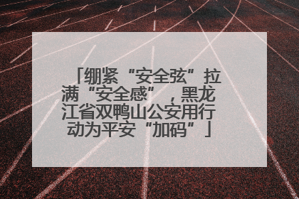 绷紧“安全弦”拉满“安全感”，黑龙江省双鸭山公安用行动为平安“加码”
