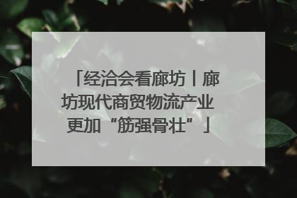 经洽会看廊坊丨廊坊现代商贸物流产业更加“筋强骨壮”