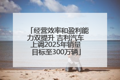 经营效率和盈利能力双提升 吉利汽车上调2025年销量目标至300万辆