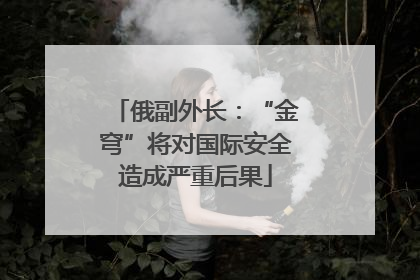 俄副外长：“金穹”将对国际安全造成严重后果