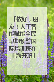 侬好，朋友！人工智能赋能全民早期预警国际培训班在上海开班