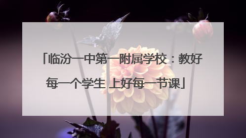 临汾一中第一附属学校：教好每一个学生 上好每一节课