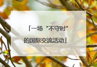 一场“不守时”的国际交流活动