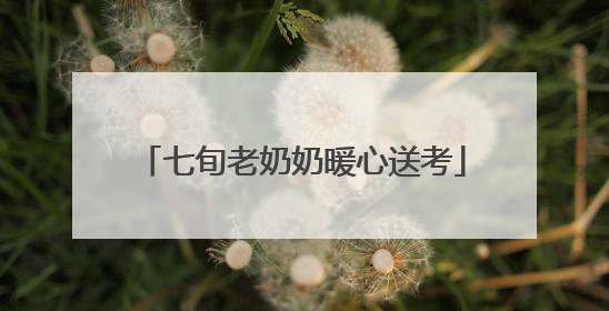 七旬老奶奶暖心送考