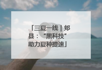 三夏一线|郏县:“黑科技”助力夏种提速