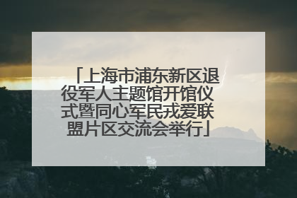 上海市浦东新区退役军人主题馆开馆仪式暨同心军民戎爱联盟片区交流会举行