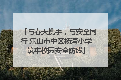 与春天携手，与安全同行 乐山市中区杨湾小学筑牢校园安全防线