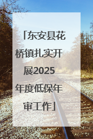 东安县花桥镇扎实开展2025年度低保年审工作