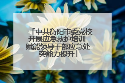中共衡阳市委党校开展应急救护培训 赋能领导干部应急处突能力提升