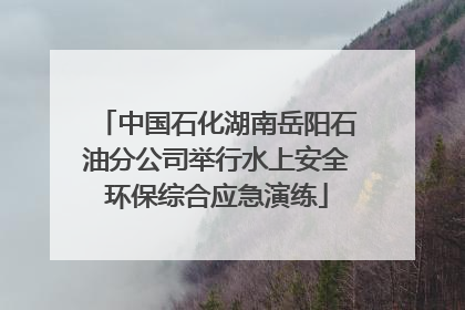 中国石化湖南岳阳石油分公司举行水上安全环保综合应急演练