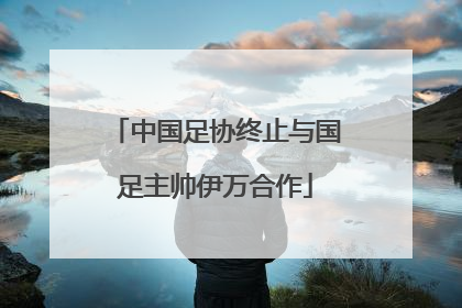 中国足协终止与国足主帅伊万合作