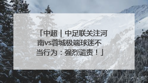 中超｜中足联关注河南vs蓉城极端球迷不当行为：强烈谴责！