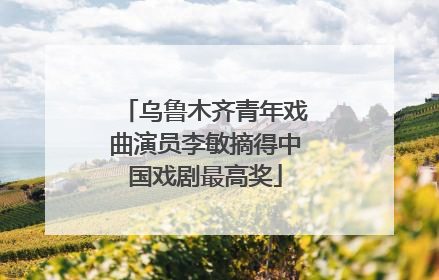 乌鲁木齐青年戏曲演员李敏摘得中国戏剧最高奖