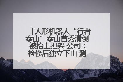 人形机器人“行者泰山”泰山首秀滑倒被抬上担架 公司：检修后独立下山 测试就是为暴露问题