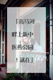 亮马河畔上新中医药公园！就在