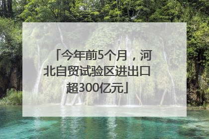 今年前5个月，河北自贸试验区进出口超300亿元