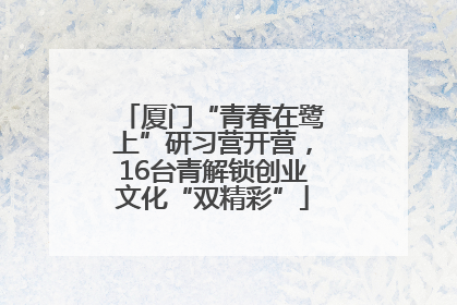 厦门“青春在鹭上”研习营开营，16台青解锁创业文化“双精彩”