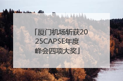 厦门机场斩获2025CAPSE年度峰会四项大奖