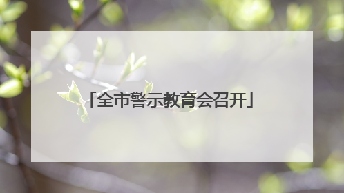 全市警示教育会召开