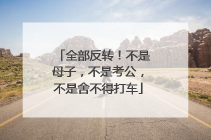 全部反转！不是母子，不是考公，不是舍不得打车