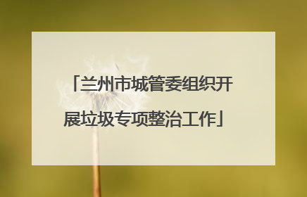 兰州市城管委组织开展垃圾专项整治工作