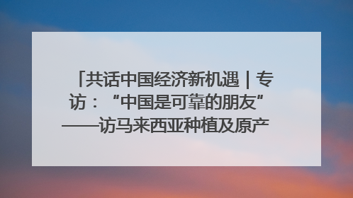 共话中国经济新机遇｜专访：“中国是可靠的朋友”——访马来西亚种植及原产业部副部长陈泓缣